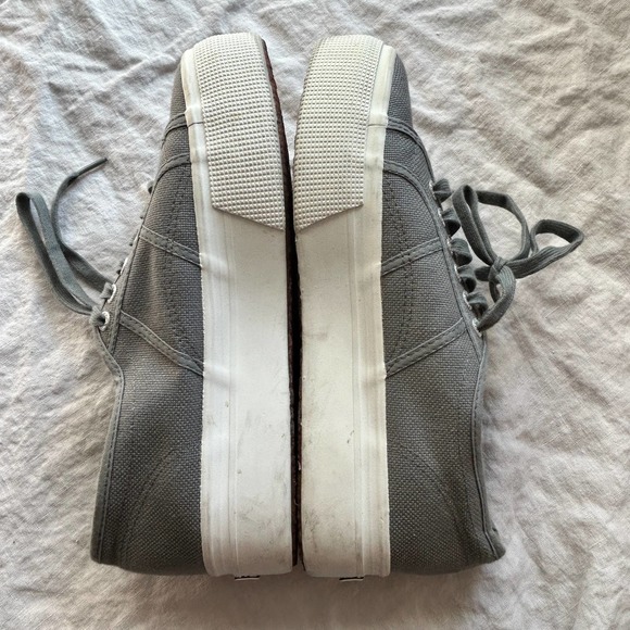 Unisex Superga Sage Gray Platform Sneakers Size 41 - Picture 8 of 15